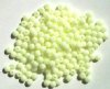100 4mm Light Yellow Round Glass Beads